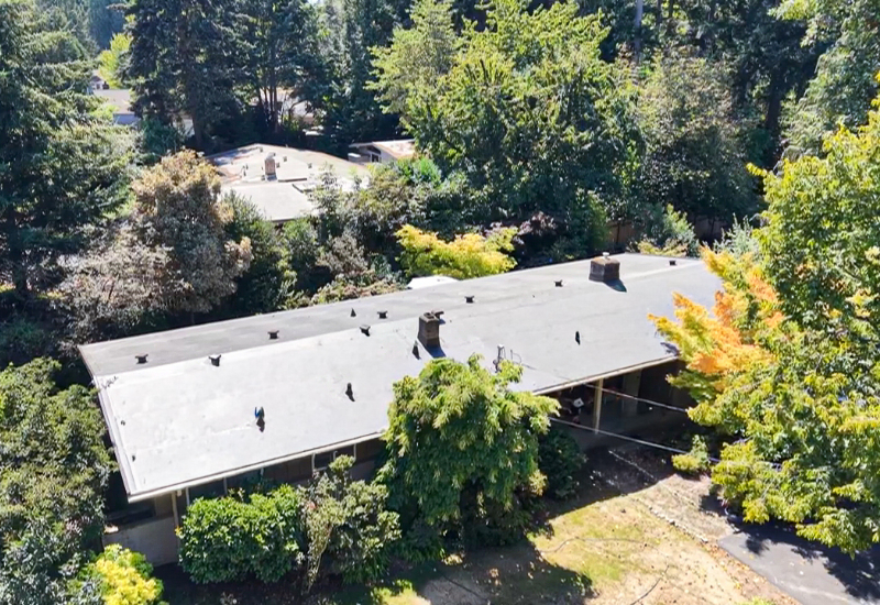 GAF EverGuard TPO flat roof in Dark Bronze