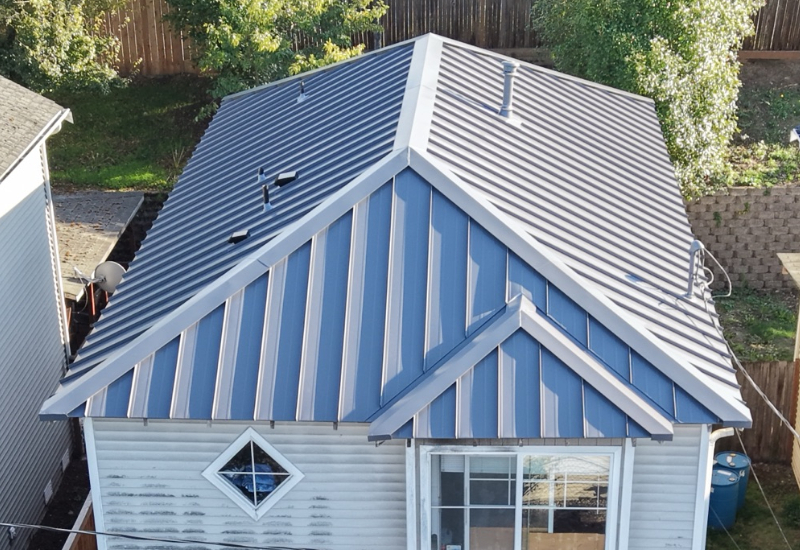 Imperial Metals standing seam metal roof in Slate Gray